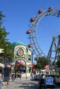 View at the Prater amusement park at Vienna on Austria