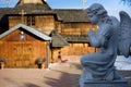 View of praying Angel statue Royalty Free Stock Photo