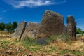View of a prehistoric dolmen located next to Magacela in Extremadura, Spain Royalty Free Stock Photo