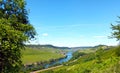 View on river Mosel in german region Obermosel near Wincheringen Royalty Free Stock Photo