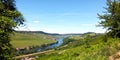 View on river Mosel in german region Obermosel near Wincheringen Royalty Free Stock Photo