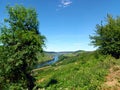 View on river Mosel in german region Obermosel near Wincheringen Royalty Free Stock Photo