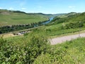 View on river Mosel in german region Obermosel near Wincheringen Royalty Free Stock Photo