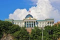 Tbilisi, Georgia. View of the Presidential Palace, modern building recently rebuilt on a hill near the Kura river. Royalty Free Stock Photo