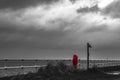 View on Prestatyn Beach in Wales after storm Royalty Free Stock Photo