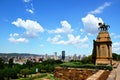 View of Pretoria with the Delville Wood War Memorial, South Africa. Royalty Free Stock Photo