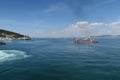 View from Prince Isand Heybeliada at Istanbul and the Bosphorus - North End of Marmara Sea, in Turkey