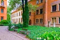 View of the professors garden of the Jagiellonian university in Cracow/Krakow, Poland....IMAGE Royalty Free Stock Photo