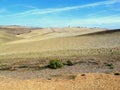 View on the profiles of the Tuscan hills in autumn with blue sky in the background Royalty Free Stock Photo