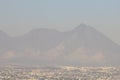 View of the progress in pollution in the city of Monterrey Mexico