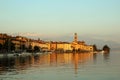 View of the promenade of Lake Garda in the evening. Royalty Free Stock Photo