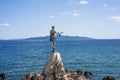 View from the Promenade of Opatija in Istria at sunny summer day. Royalty Free Stock Photo