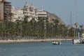 View from the promenade of the port of Alicante