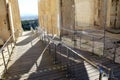 View of Propylaea, the monumental entrance to the Acropolis of Athens Royalty Free Stock Photo