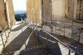 View of Propylaea, the monumental entrance to the Acropolis of Athens