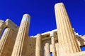 View of Propylaea, the monumental entrance to the Acropolis of Athens Royalty Free Stock Photo