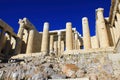 View of Propylaea, the monumental entrance to the Acropolis of Athens Royalty Free Stock Photo