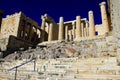 View of Propylaea, the monumental entrance to the Acropolis of Athens