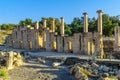 Propyleum in the ancient Roman-Byzantine city of Bet Shean Nysa-Scythopolis Royalty Free Stock Photo