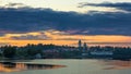 View on provincial russian town Myshkin located on Volga river