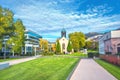 Caracalla thermal springs and Spitalkirche church in Baden-Baden. Germany Royalty Free Stock Photo