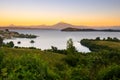 View of Puerto Octay at the shores of Lake Llanquihue Royalty Free Stock Photo