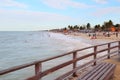 Puerto Progreso beach, 30 minutes from the city of Merida yucatan, mexico I Royalty Free Stock Photo