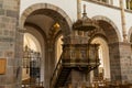 View of the pulpit in the interior of the cathedral of Ribe