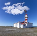 View of Punta Delgada lighthouse, Strait of Magellan, Chile Royalty Free Stock Photo