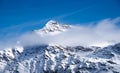 View of the Punta San Matteo peak in the Alps