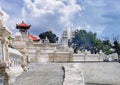 A view on the Pura Geger Dalem Pemutih balinese hindu temple on Bali island in Indonesia