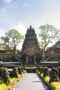 view of Pura Taman Saraswati Temple,the front view, Ubud, Bali, Indonesia