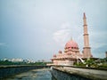 View of putra mosque & x28;masjid putra& x29; in putrajaya malaysia. Royalty Free Stock Photo