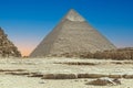 View with the Pyramid of Cheops. Al Haram, Giza Governorate, Egypt, Africa Royalty Free Stock Photo