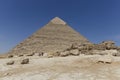 View of the Pyramid of Chephren in Giza, Egypt Royalty Free Stock Photo
