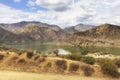View of Pyramid Lake and San Emigdio mountains, California, USA Royalty Free Stock Photo