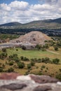 View of the Pyramid of the Moon at Teotihuacan near Mexico City Royalty Free Stock Photo