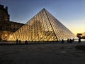 A view of the Pyramid outside the Louvre Museum