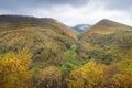 View of the Pyramidal Mountain from the Natural outlier `Frog`, Sakhalin Island, Russia