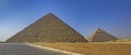 View of the pyramids in Giza, Kairo, Egypt Royalty Free Stock Photo