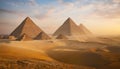 A view of the Pyramids of Giza