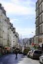 View of the Pyrenees street in Paris Royalty Free Stock Photo