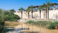 View of Qasr el Yahud in Jordan river from Jordan