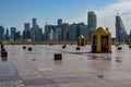 View of Qatar State Mosque Outdoor Courtyard Royalty Free Stock Photo