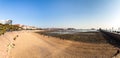 View of Qingdao Bay in a winter morning, with Zhanqiao Pier and Little Qingdao Royalty Free Stock Photo