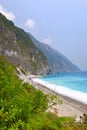 View of Qingshui Cliff, parts of Taroko National Park, located at Hualien, Royalty Free Stock Photo