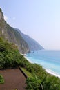 View of Qingshui Cliff, parts of Taroko National Park, located at Hualien, Royalty Free Stock Photo