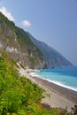 View of Qingshui Cliff, parts of Taroko National Park, located at Hualien, Royalty Free Stock Photo