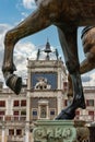 View from the Quadriga of Basilica di San Marco towards the Clock Tower at San Marco Square, Venice Royalty Free Stock Photo