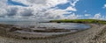 View of the quaint Hamlet of Kilbaha and harbor on Loop Head in County Clare of western Ireland Royalty Free Stock Photo